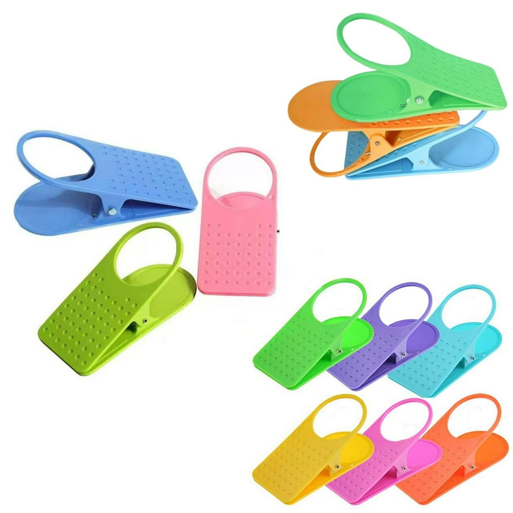Clip-On Chair Cup Holder, Universal Plastic Beverage Clamp, Assorted Colors product photo
