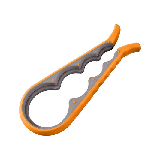 5-in-1 Jar and Bottle Opener, Rubber Grip Multi-Size Lid Twister, Orange  product photo