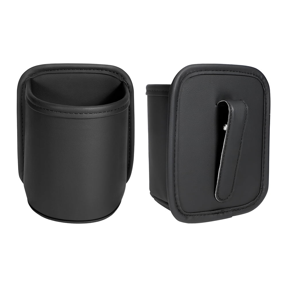 Clip-On Cup Holders, Set of 2 Slide-Mount Drink Pouches for Outdoor Tables and Chairs, Black  product photo