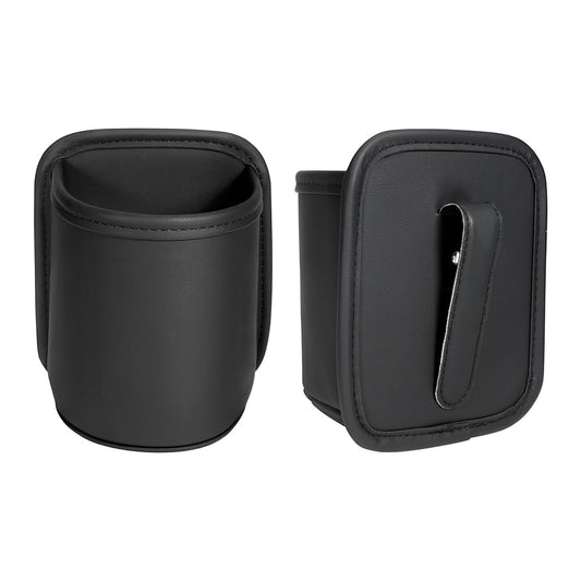Clip-On Cup Holders, Set of 2 Slide-Mount Drink Pouches for Outdoor Tables and Chairs, Black  product photo