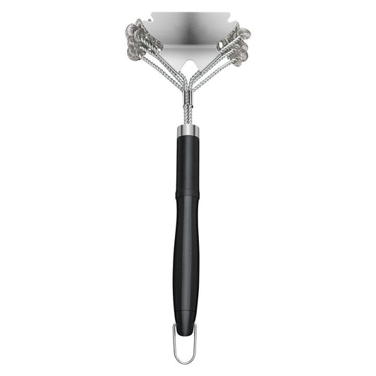 Bristle-Free Grill Brush and Scraper, Stainless Steel Coil BBQ Cleaning Tool with Non-Slip Handle  product photo