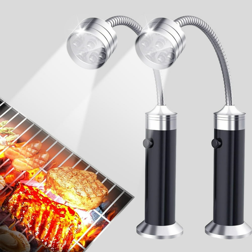Magnetic LED Grill Lights, Set of 2 Gooseneck BBQ Work Lamps with Adjustable Heads  product photo