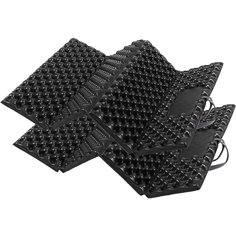 Foldable Foam Sit Pad Set, Black Lightweight Outdoor Ground Mat with Carry Strap  product photo