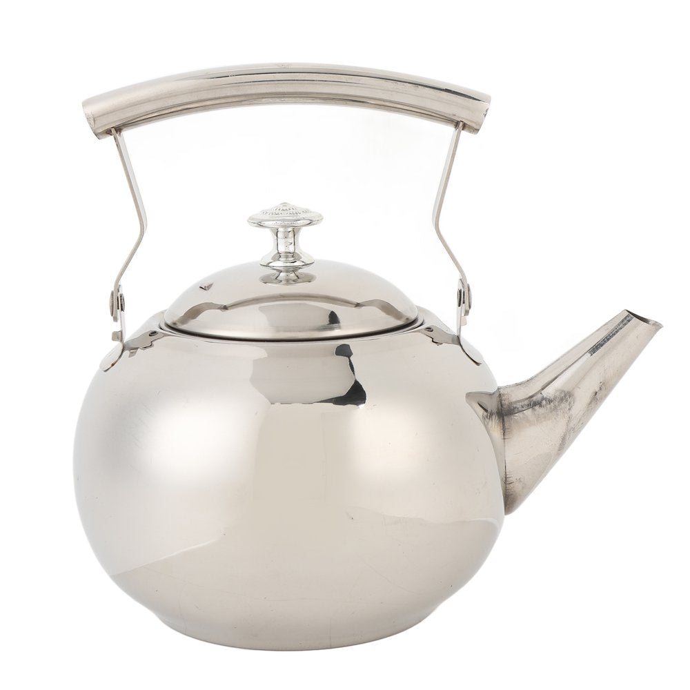 Stainless Steel Camping Kettle, 1-Liter, Polished, with Fold-Down Handle for Campfire & Stovetop Tea  product photo