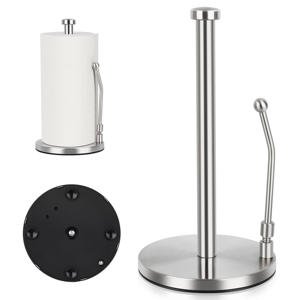Freestanding Paper Towel Holder, Weighted Base One-Hand Tear Stand for Outdoor Tables and Kitchen  product photo