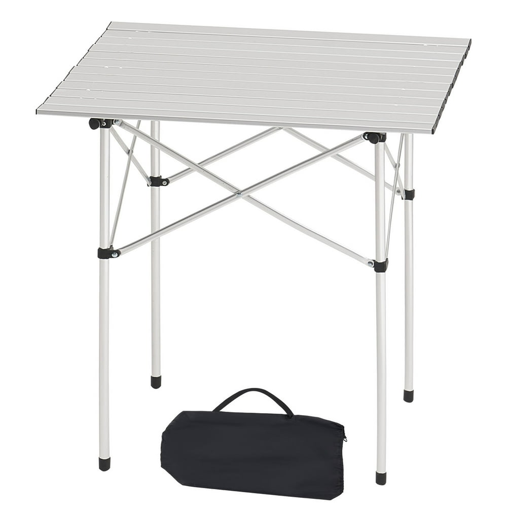 Roll-Up Camping Table, Lightweight Aluminum Folding Outdoor Dining Table with Carry Bag  product photo